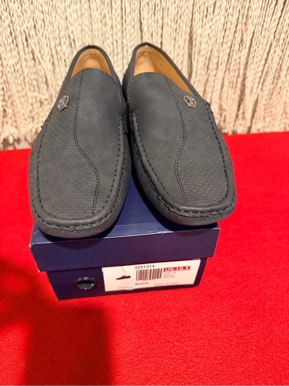 Men's Black Slip-On Driving Loafers - Unbranded